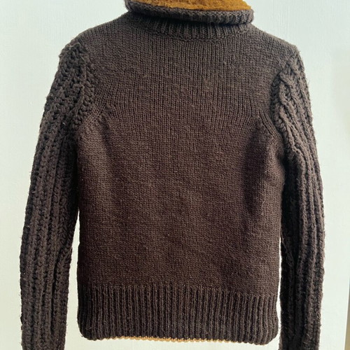 Miss Sixty knitted jacket used with fur inside brown no S