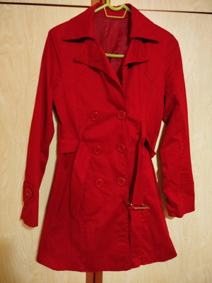 Women's coat used, red, size S