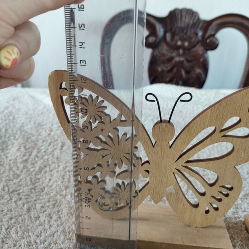 Easter wooden decorations set with bunny and butterfly
