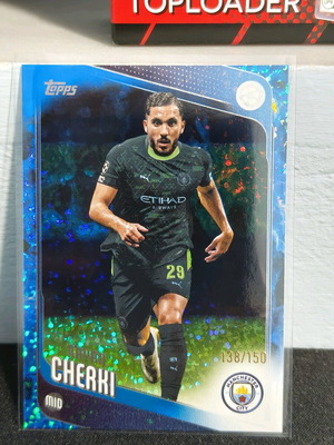Κάρτα Topps UCC Flagship Rayan Cherki blue sparkle, καινούργιο