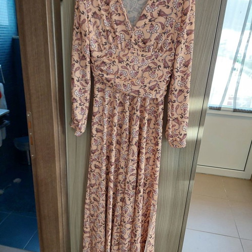 Diamond creations dress used, maxi with burrow pattern, size S