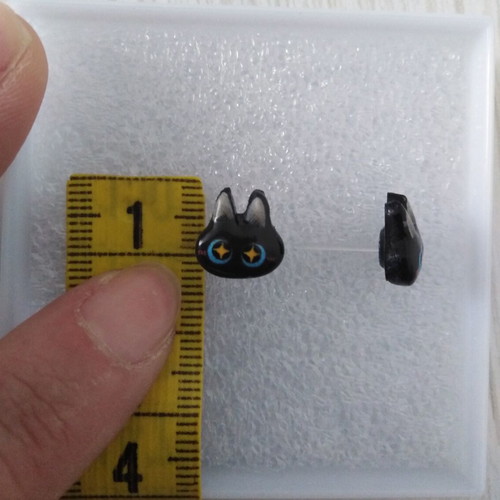 Handmade hypoallergenic earrings pack of 2 pairs with cat design