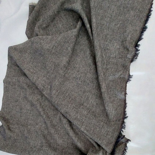 Linen fabric thin 130x150cm gray with beautiful texture new