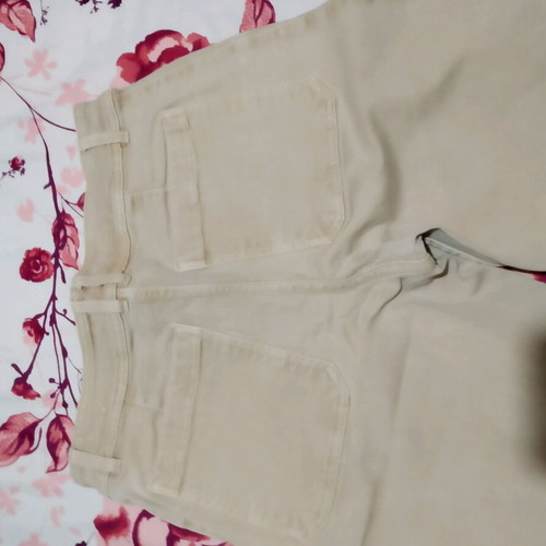 Beige Mango denim pants used, size L
