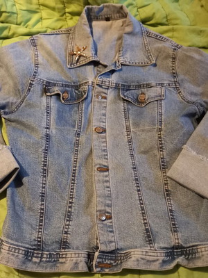 Women Blue Jean Jacket A-Style like new, size L