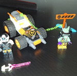 Lego Ninjago Cole Speeder Car like new with figures and collectible sword