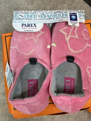 Parex women's slippers pink, new, size 40.5
