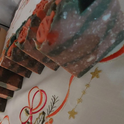 Handmade Christmas soap with natural oils and propolis
