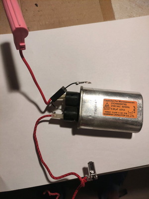 Capacitor suitable for microwave oven and electrical circuits like new