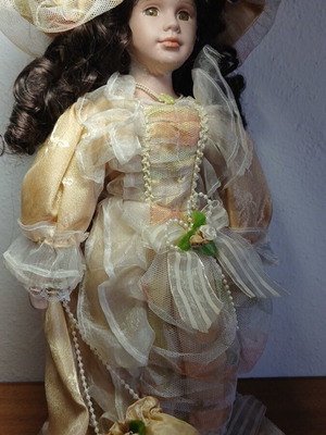 Porcelain doll used with face damage