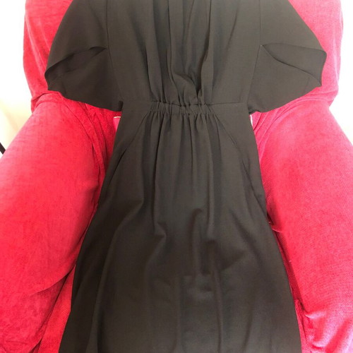 Asos black dress used with back opening and Japanese design