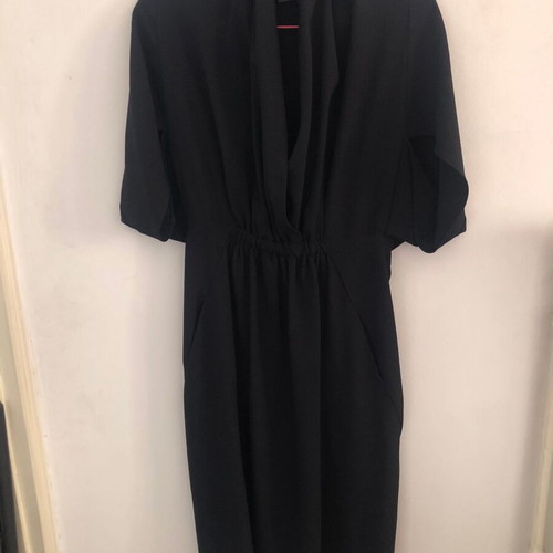 Asos black dress used with back opening and Japanese design