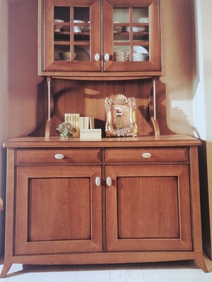 Buffet with Cherry Veneer and Display Cabinet new