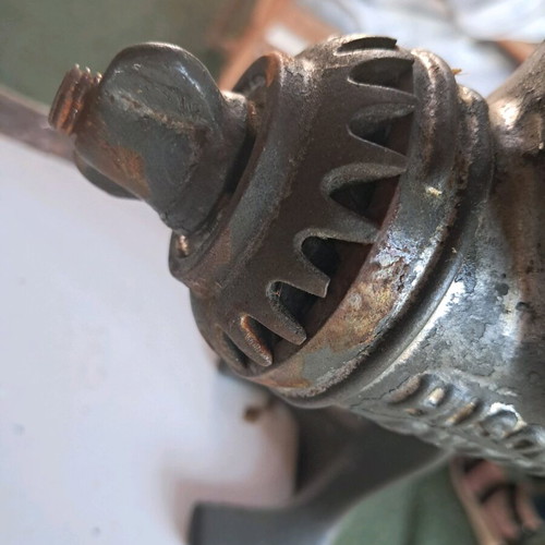 Meat grinder used, very old, HUSDVARNA, iron