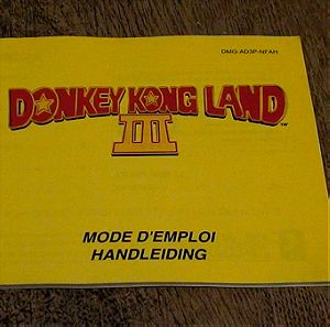 donkey kong land 3 manual nintendo gameboy