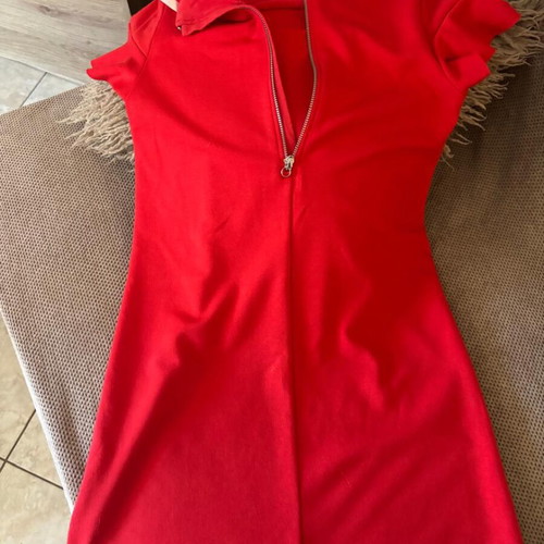 Girls' dress size 140 cm like new, red