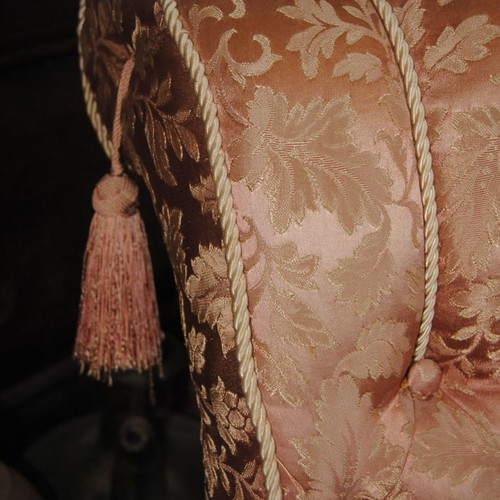 Old Victorian small boudoir armchair used