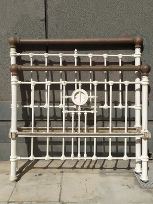 Iron double bed like new with slats and mattress