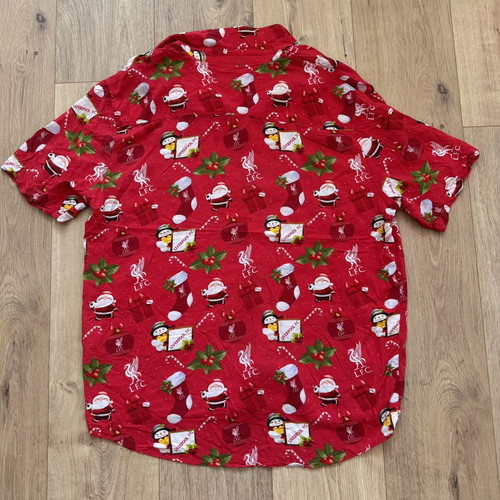 Liverpool FC LFC Christmas Hawaiian Shirt XXL like new