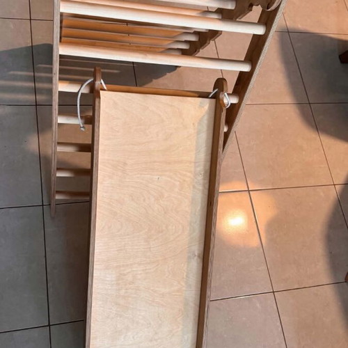Montessori Triangular Ladder Climbing Arch and Slide Board new
