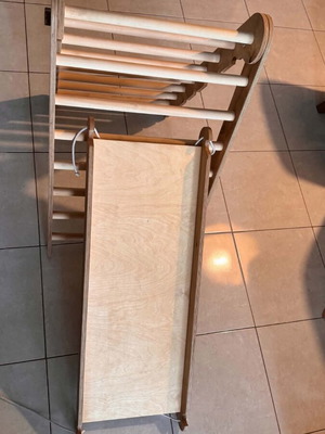 Montessori Triangular Ladder Climbing Arch and Slide Board new