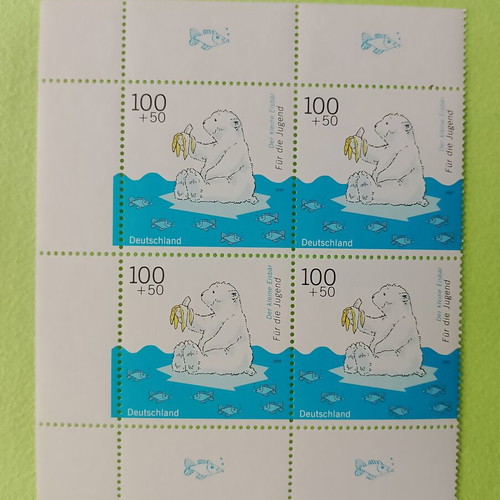 German stamps 1999 with Bonn first day cover cancellation, 5 mint blocks