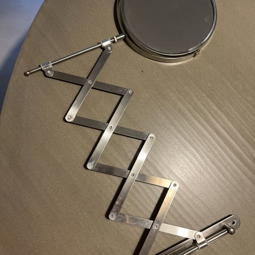 IKEA ZOOM double sided mirror used, stainless steel 17 cm