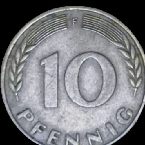 Collectible Germany 10 pfenning 1950-F coins used