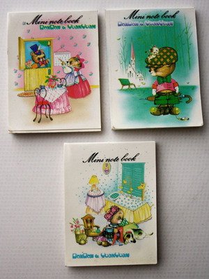 Vintage Don Don & Yuan Yuan memo note books new, pack of 3 from 1980s