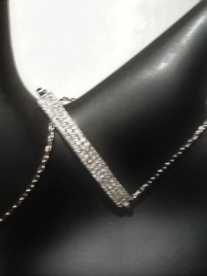 Fashion ασημένιο 925 βραχιόλι με κρυστάλλους καινούργιο