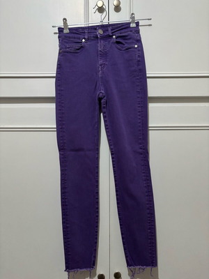 Gaelle Paris jeans slim fit purple, high waist, like new, size 27