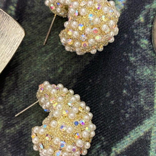 Women's drop earrings with rhinestones like new