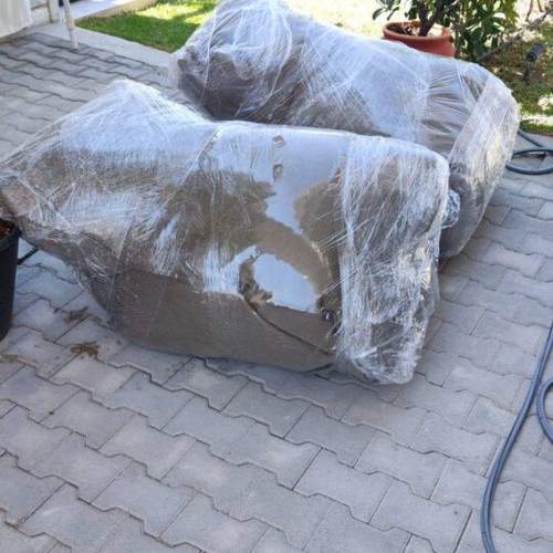 Set of 2 premium outdoor lounge sofas, anthracite