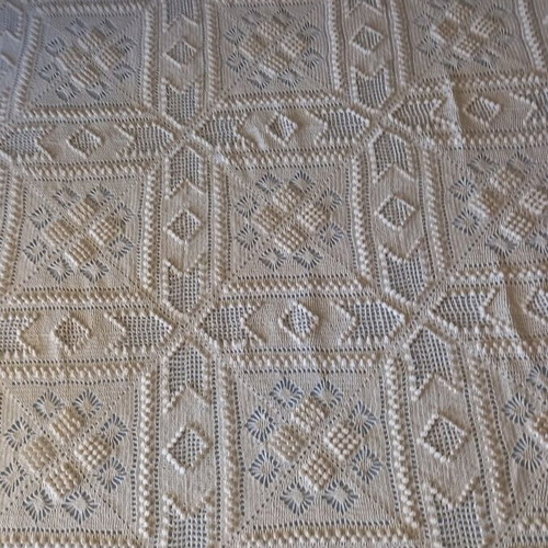 Handmade knitted blanket new with 2 decorative knitted covers