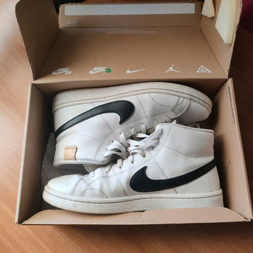 Nike Sneaker Court Royale Mid used, size 45, black and white