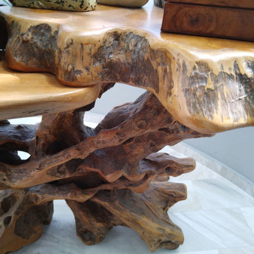 Tall console table made of teak wood like new