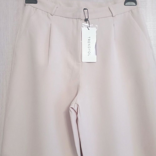 Trendyol fabric pants new, beige, size S