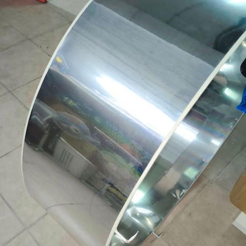 Ceiling light used with silver metal shade, 80cm diameter