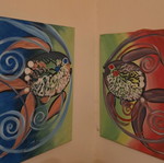 Two paintings with fish new