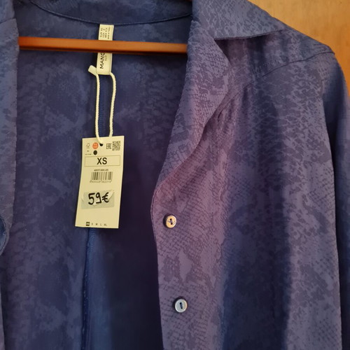 Mango shirt new, blue, viscose, sizes S and M