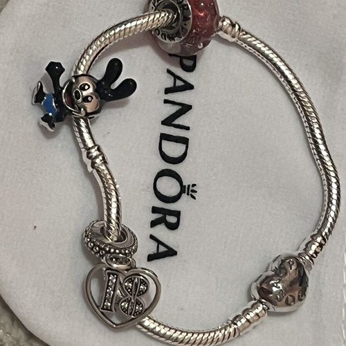 Pandora bracelet with Pandora charms