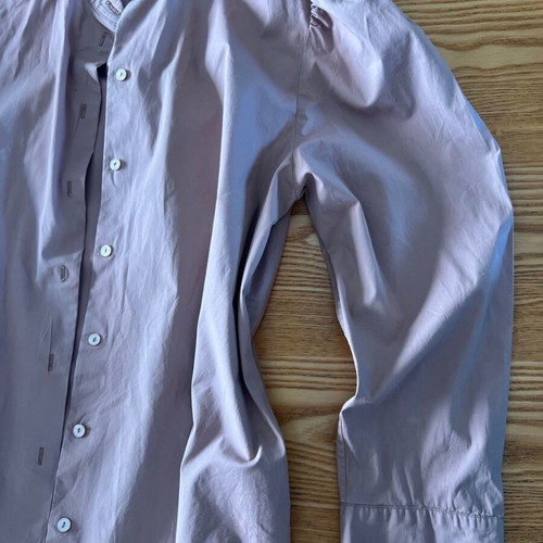 Massimo Dutti women's shirt with puff sleeves size L used, color faded