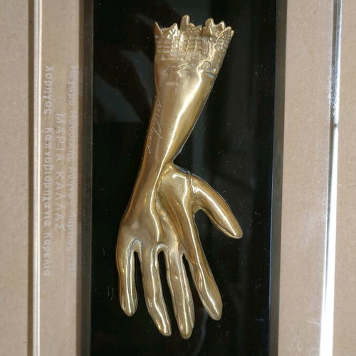 Collectible hand sculpture of Athens Concert Hall used