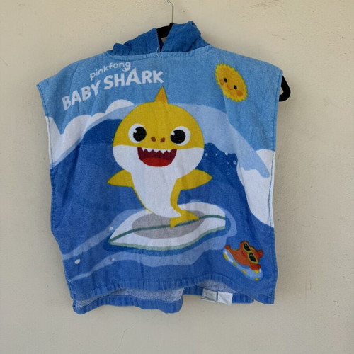 Baby Shark Hooded Beach Poncho Towel like new, 100% cotton
