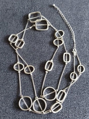 Steel Necklace Snake Chain like new, 94 cm
