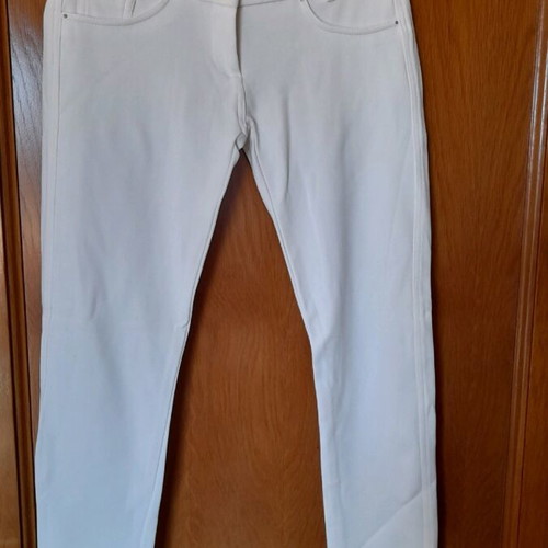 Woman's trousers white used, size M, elegant