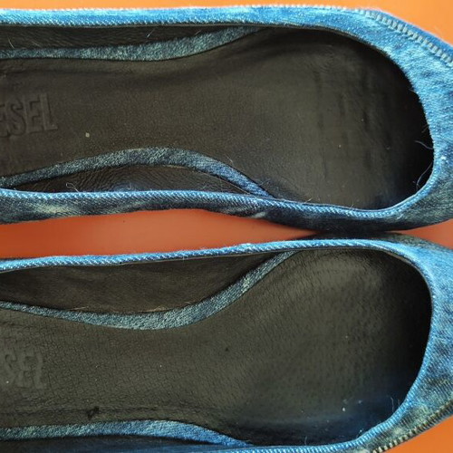 Diesel Falky denim indigo ballerinas size 40 used