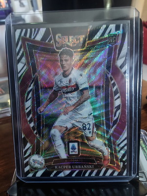 2024-25 Panini Select Serie A Soccer Zebra Prizm Rookie Card, Bologna FC