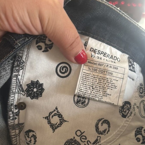 Desperado jeans like new, cotton, size 32, black and gray