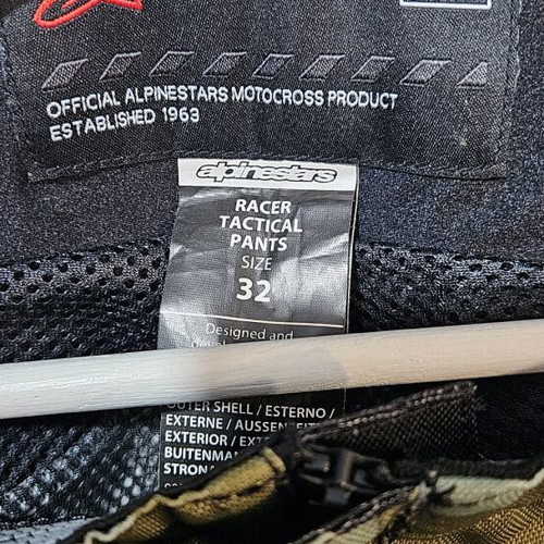 Alpinestars Racer Tactical motocross pants like new, size 32